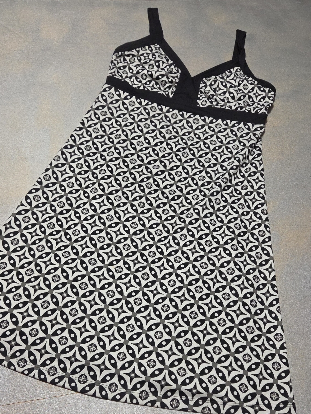 Patagonia Black and White Geometric Midi Dress